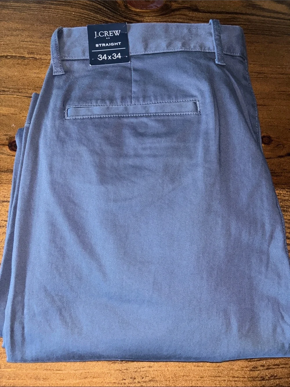 J. Crew Slate Blue Straight Chinos Dress Pants New Size 34 x 34